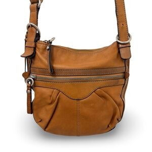 Fossil Ivy Leather Bag Brown Crossbody Messenger Bag